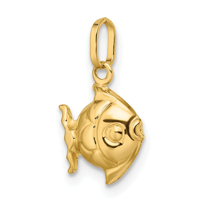 14k Madi K Polished 3-D Fish Childrens Pendant