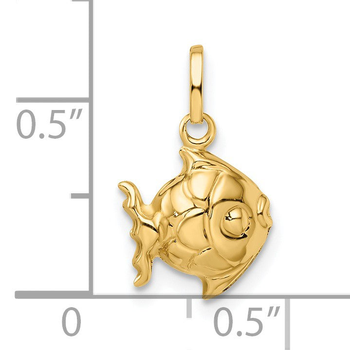 14k Madi K Polished 3-D Fish Childrens Pendant