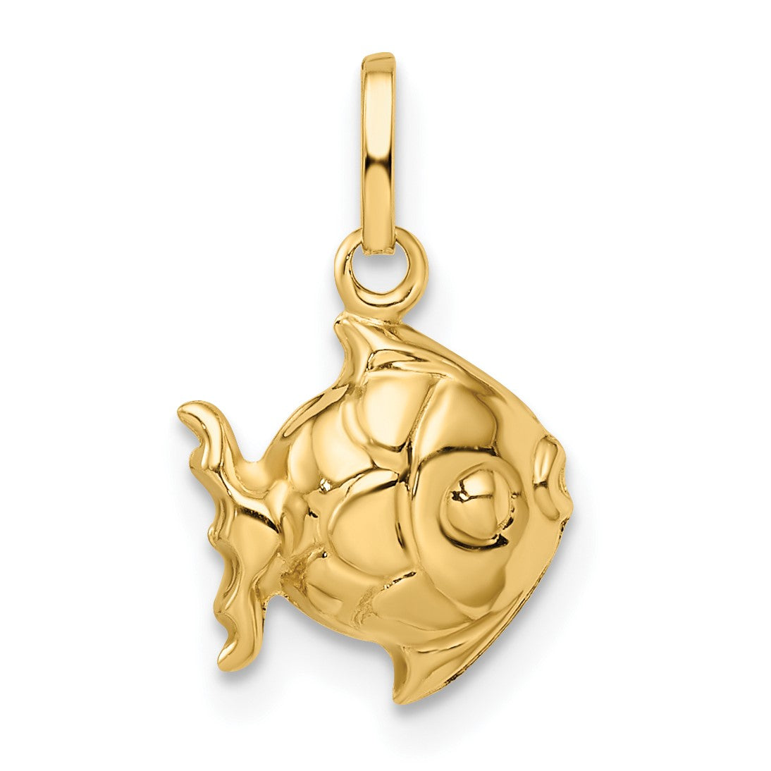 14k Madi K Polished 3-D Fish Childrens Pendant