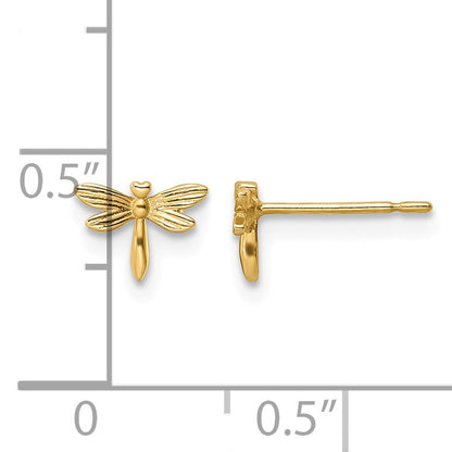 14k Madi K Dragonfly Childrens Post Earrings