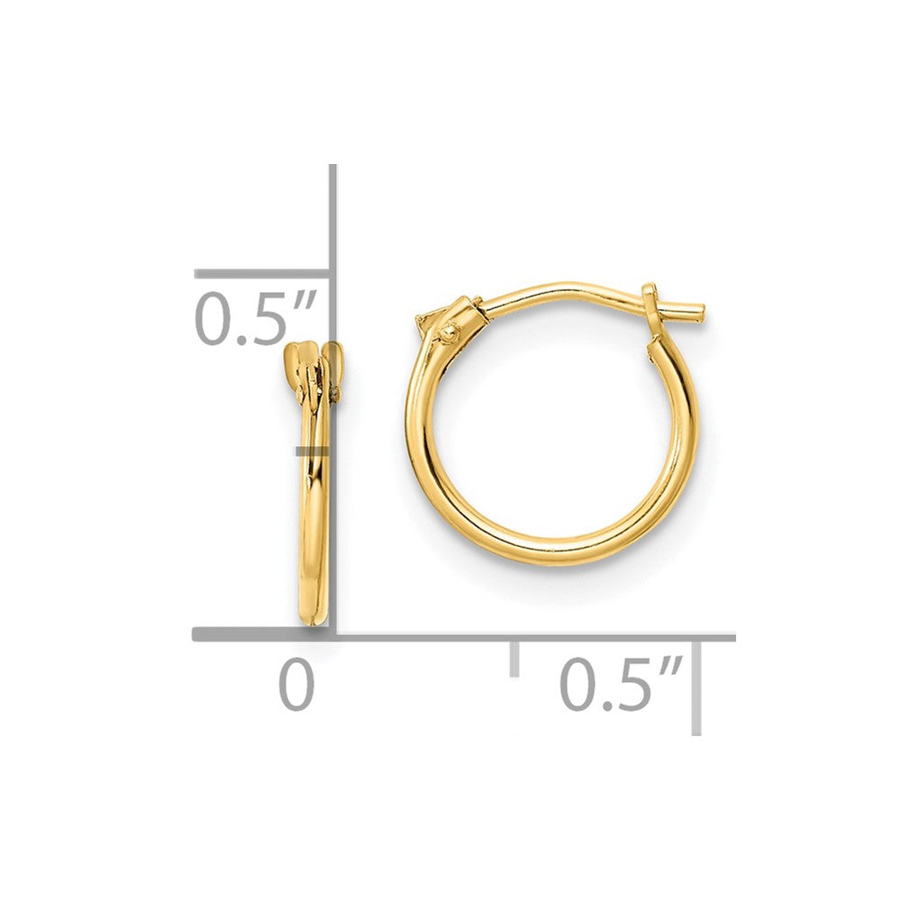 14K Madi K Polished Hoop Earrings