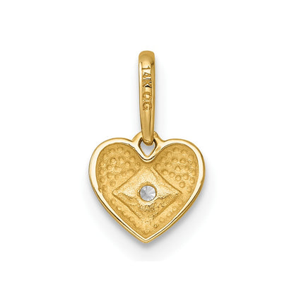 14k Madi K Polished CZ Heart Pendant