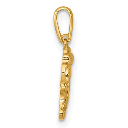 14k Madi K Polished Smiling Gingerbread Pendant