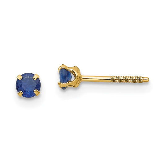 14k Madi K 3mm Sapphire Birthstone Earrings