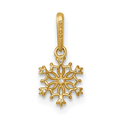 14k Madi K Polished CZ Snowflake Pendant