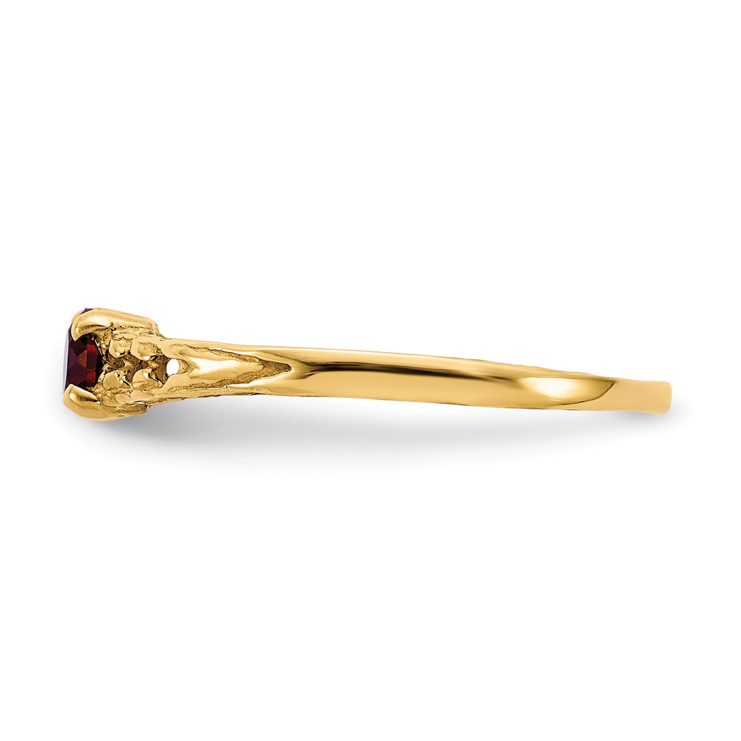 14k Madi K 3mm Garnet Birthstone Size 3 Baby / Childrens Ring