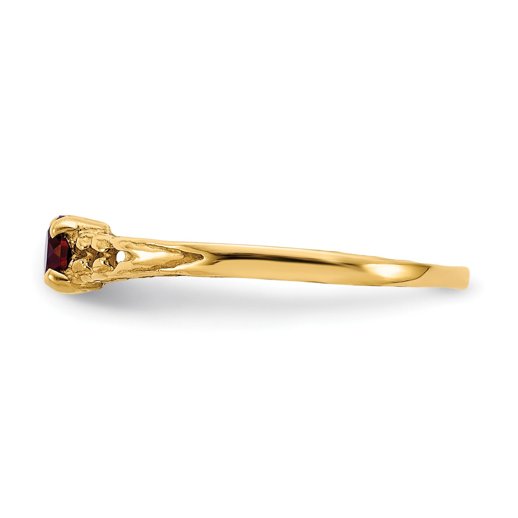 14k Madi K 3mm Garnet Birthstone Size 3 Baby / Childrens Ring