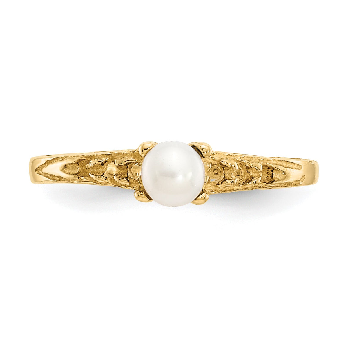 14k Madi K 3mm FW Cultured Pearl Birthstone Size 3 Baby / Childrens Ring