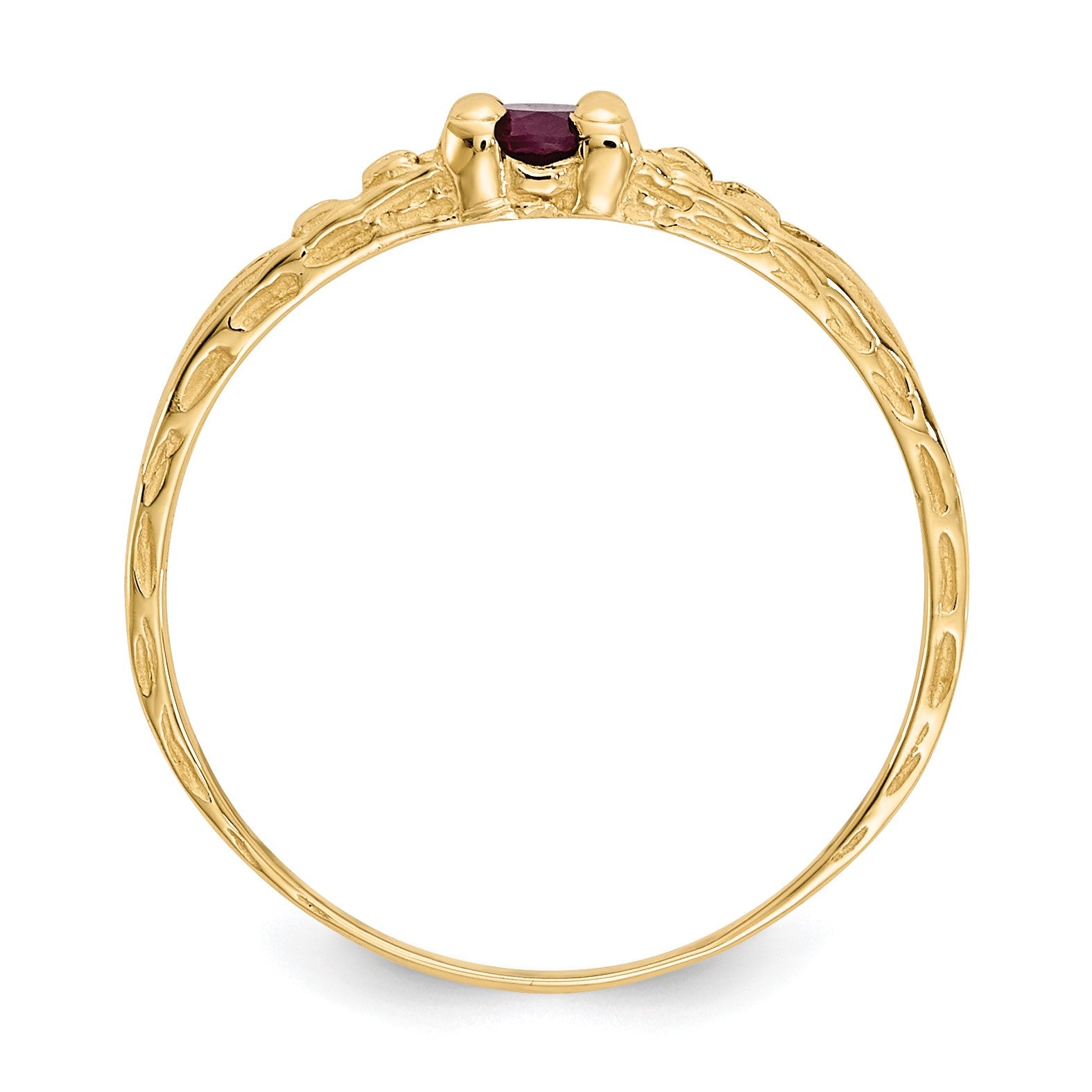14k Madi K 3mm Ruby Birthstone Size 3 Baby / Childrens Ring