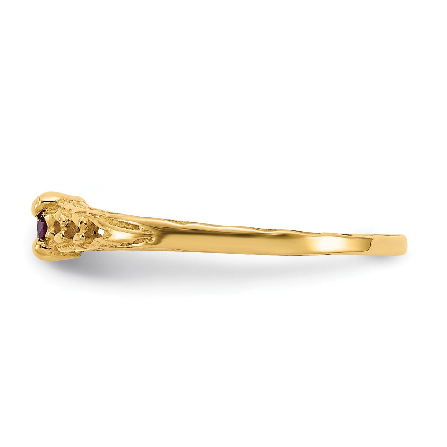 14k Madi K 3mm Ruby Birthstone Size 3 Baby / Childrens Ring