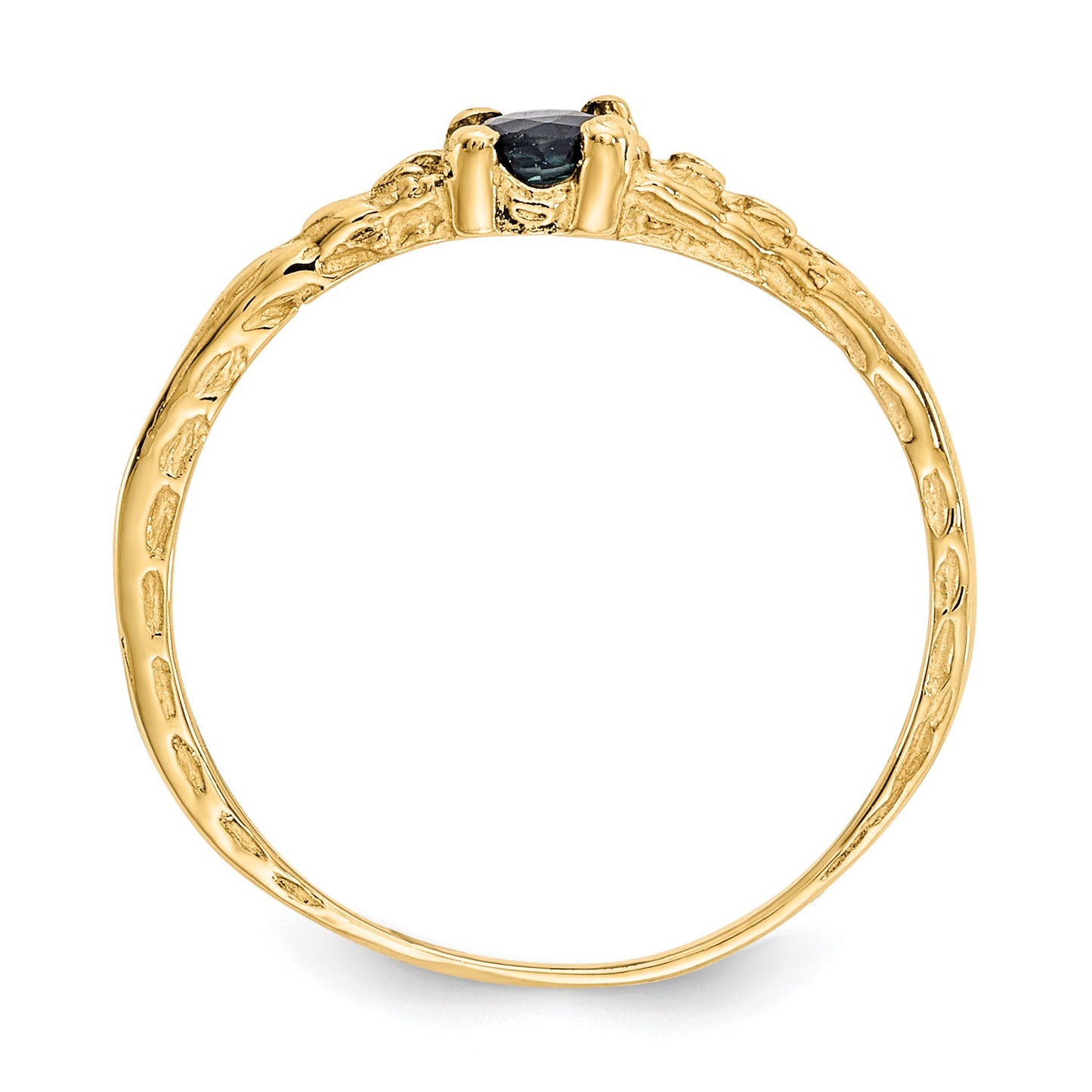 14k Madi K 3mm Sapphire Birthstone Size 3 Baby / Childrens Ring