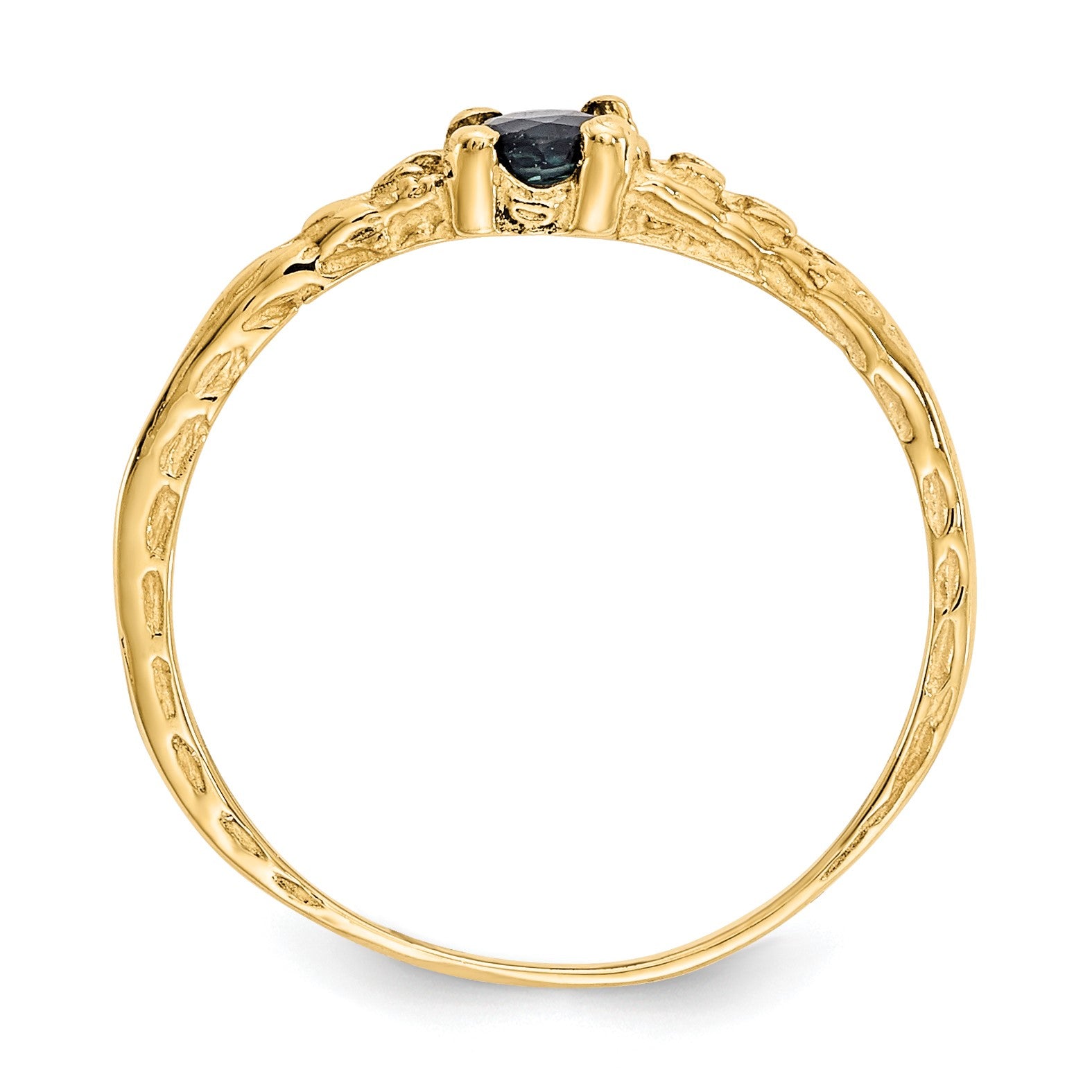 14k Madi K 3mm Sapphire Birthstone Size 3 Baby / Childrens Ring