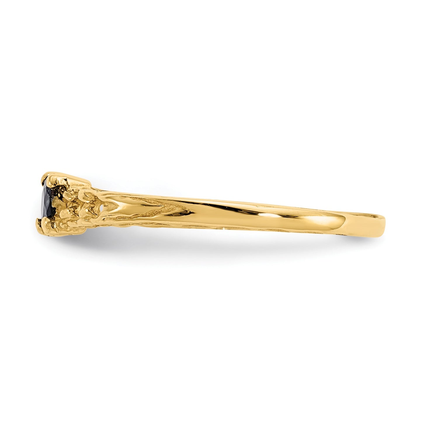 14k Madi K 3mm Sapphire Birthstone Size 3 Baby / Childrens Ring