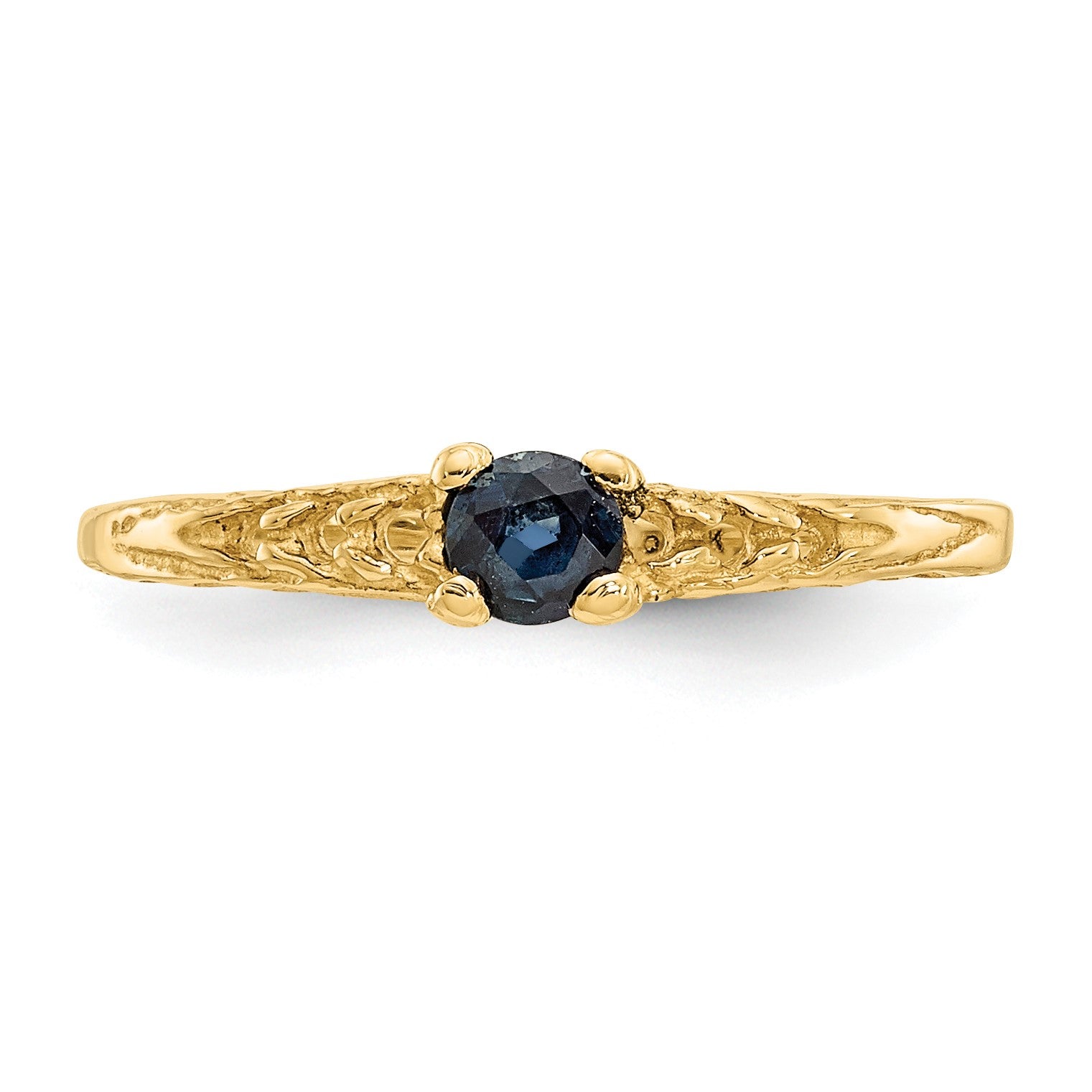 14k Madi K 3mm Sapphire Birthstone Size 3 Baby / Childrens Ring