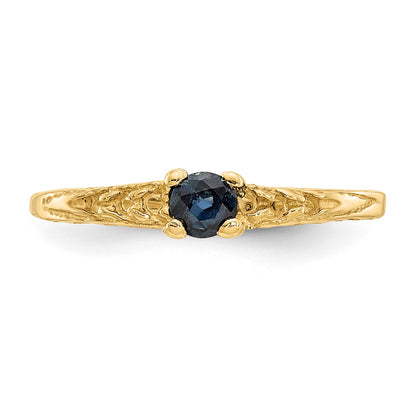 14k Madi K 3mm Sapphire Birthstone Size 3 Baby / Childrens Ring