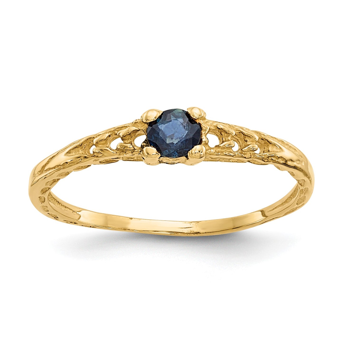 14k Madi K 3mm Sapphire Birthstone Size 3 Baby / Childrens Ring