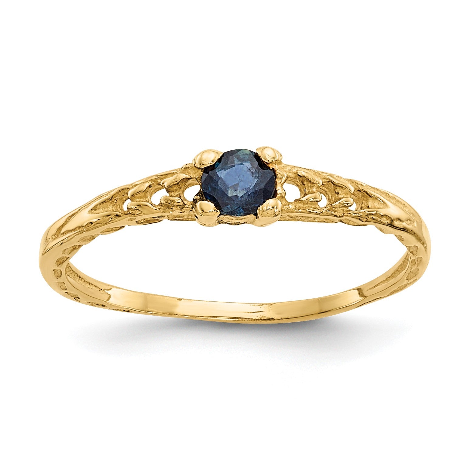 14k Madi K 3mm Sapphire Birthstone Size 3 Baby / Childrens Ring