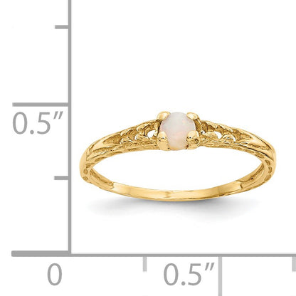 14k Madi K 3mm Opal Birthstone Size 3 Baby / Childrens Ring