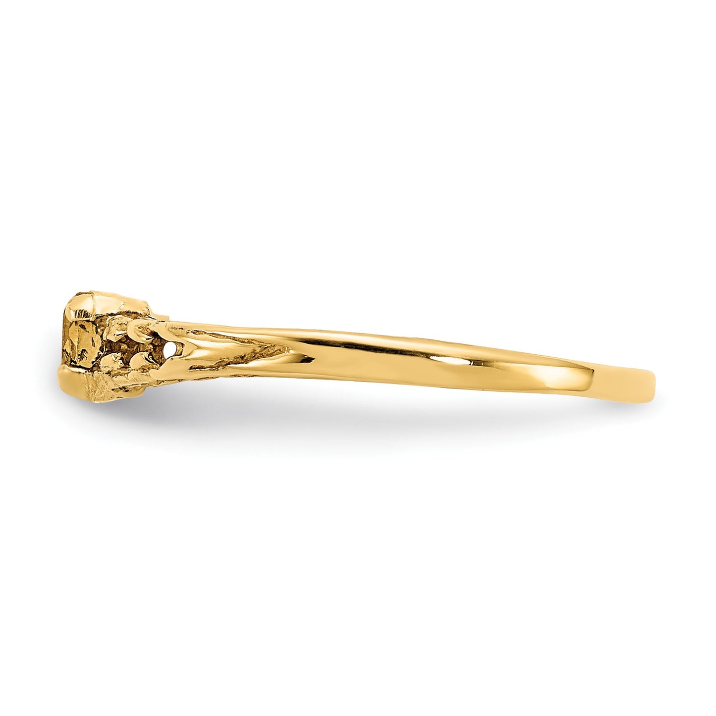14k Madi K 3mm Citrine Birthstone Size 3 Baby / Childrens Ring