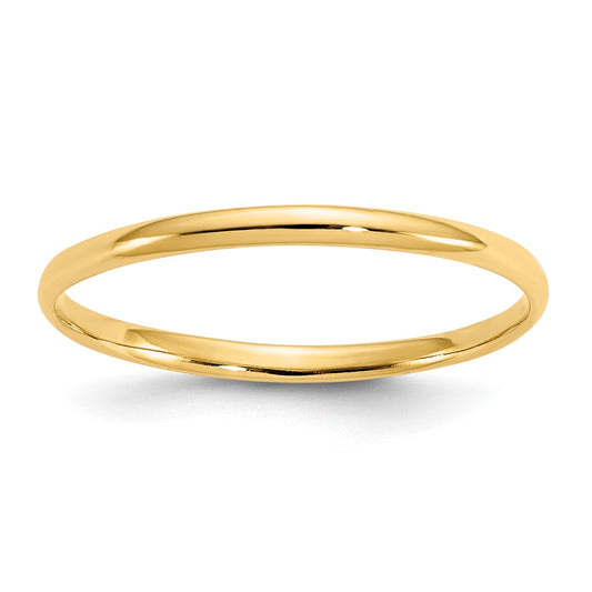 14k Madi K Polished 1mm Half Round Band Size 3 Baby / Childrens Ring