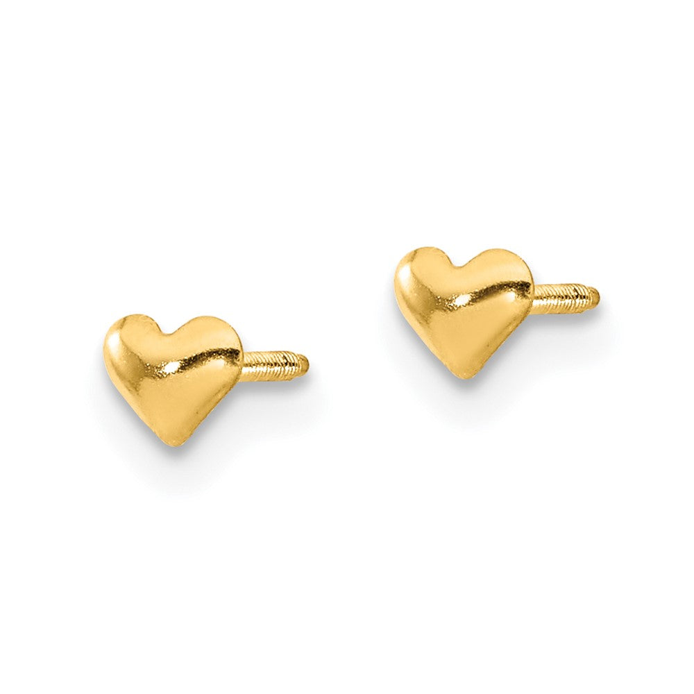 14k Madi K Heart Post Earrings