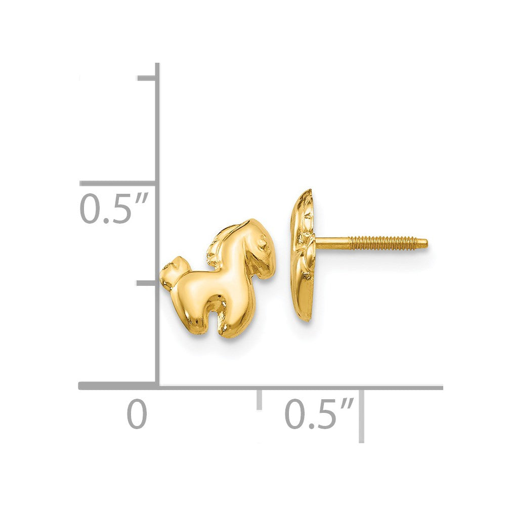 14k Madi K Pony Screwback Earrings