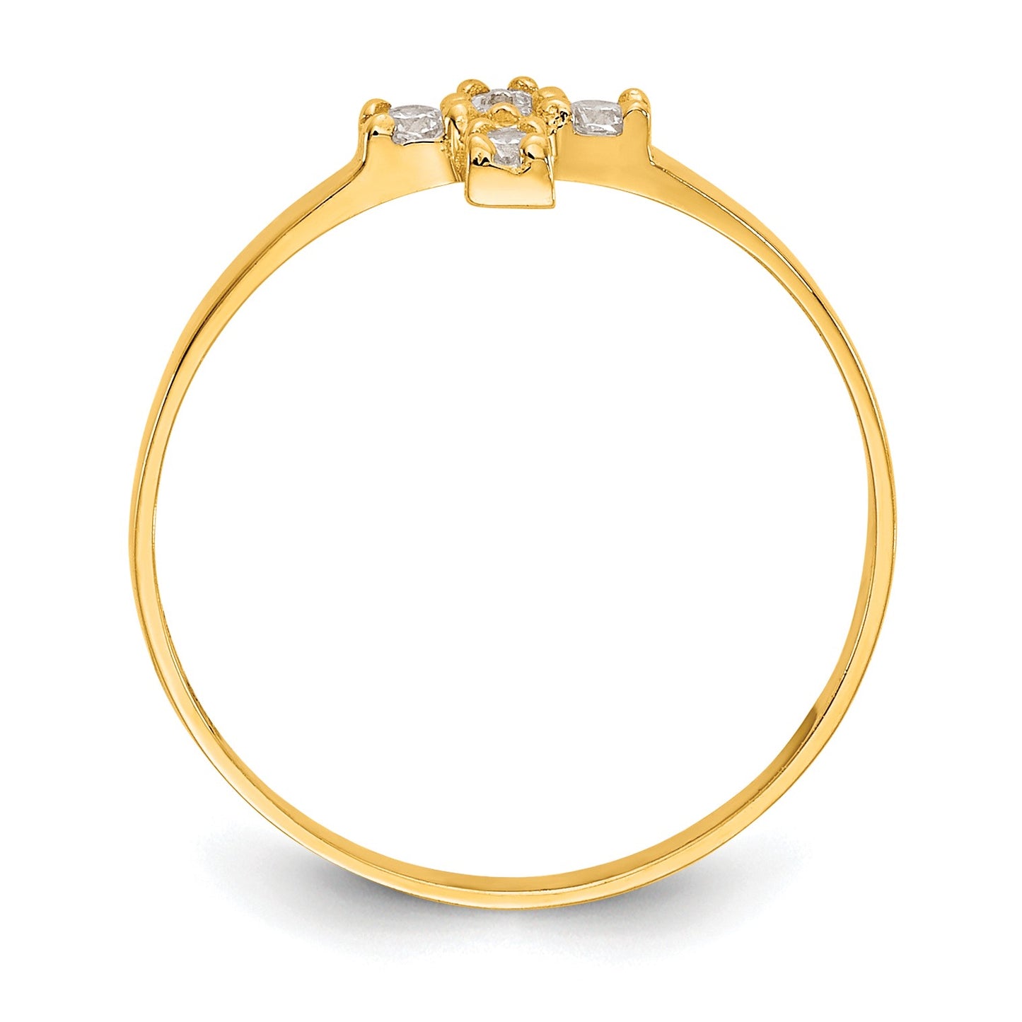 14k Madi K CZ Cross Size 3 Baby / Childrens Ring