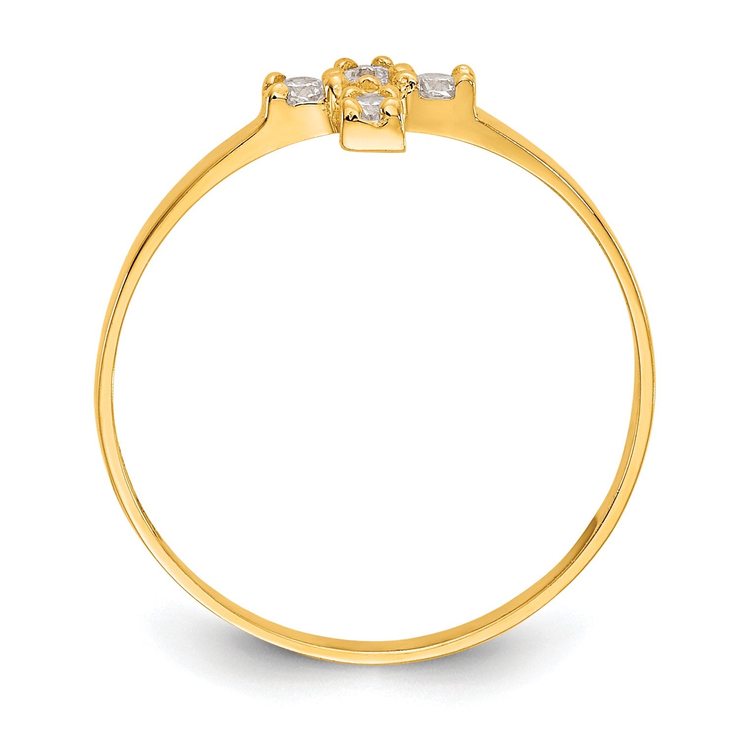 14k Madi K CZ Cross Size 3 Baby / Childrens Ring