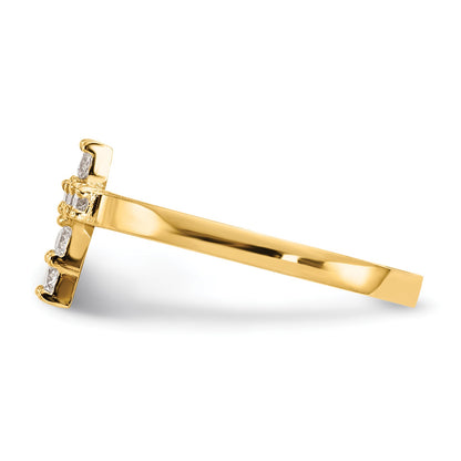 14k Madi K CZ Cross Size 3 Baby / Childrens Ring