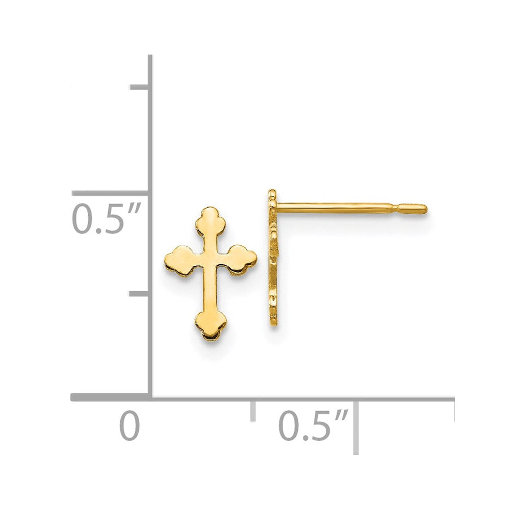 14k Madi K Children's Cross Post Earrings