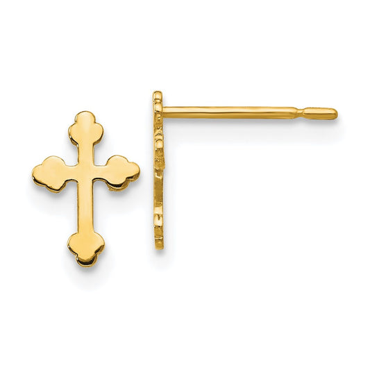 14k Madi K Children's Cross Post Earrings