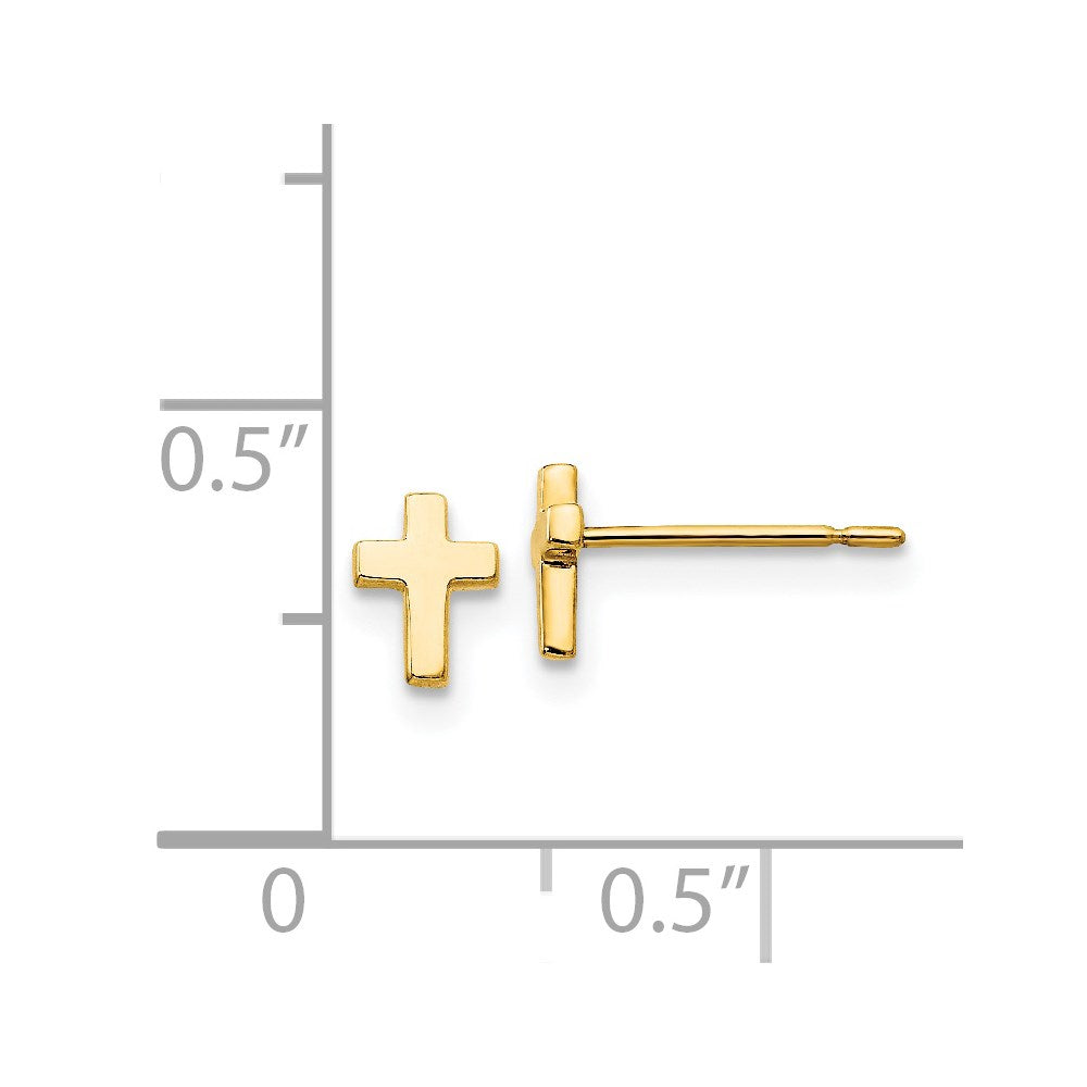 14k Madi K Children's Cross Post Earrings