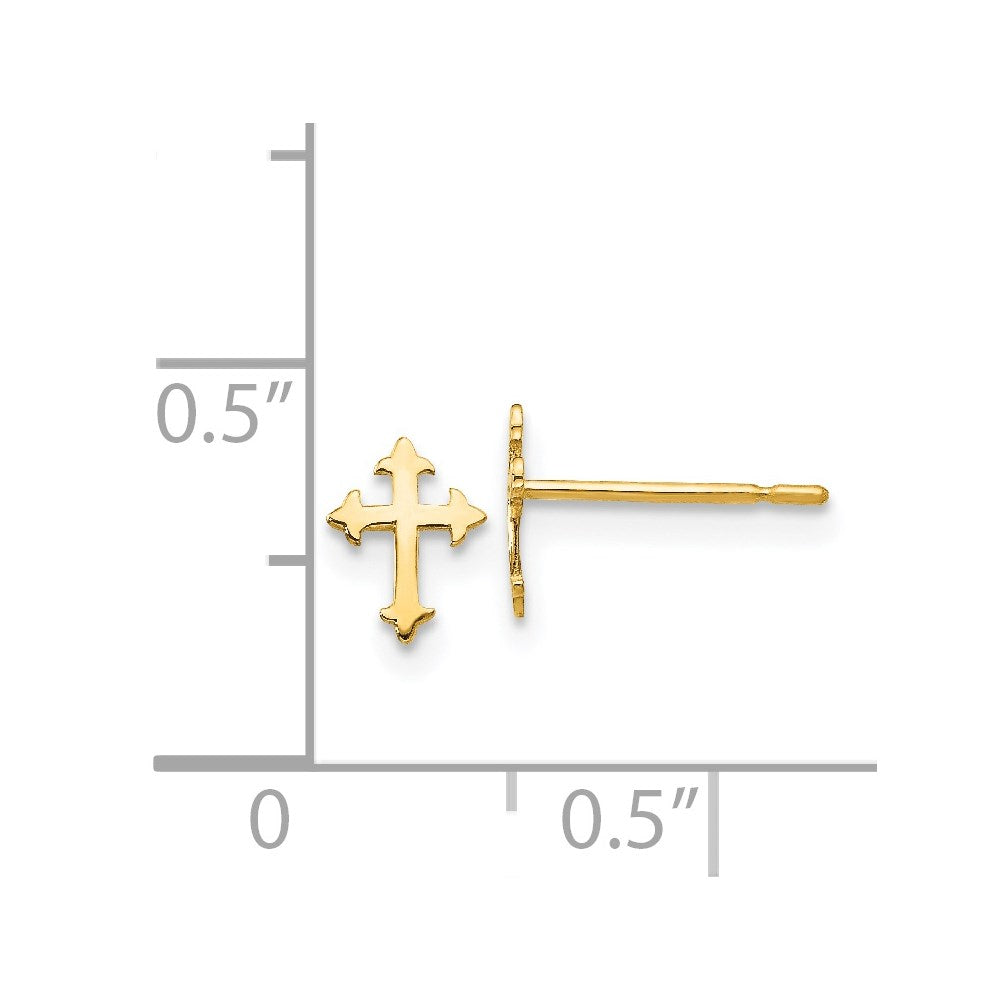 14k Madi K Children's Cross Post Earrings