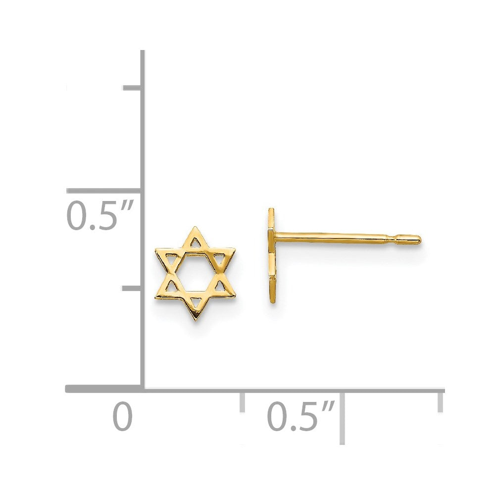 14k Madi K Children's Star of David Post Earrings