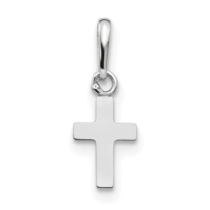 14k White Gold Madi K Cross Childrens Pendant