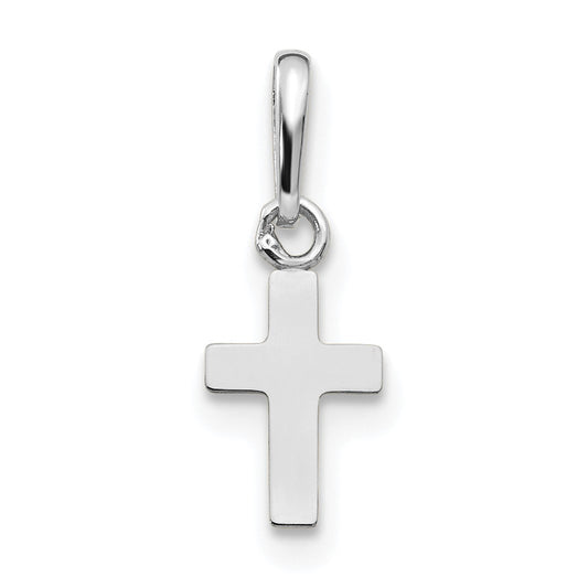 14k White Gold Madi K Cross Childrens Pendant