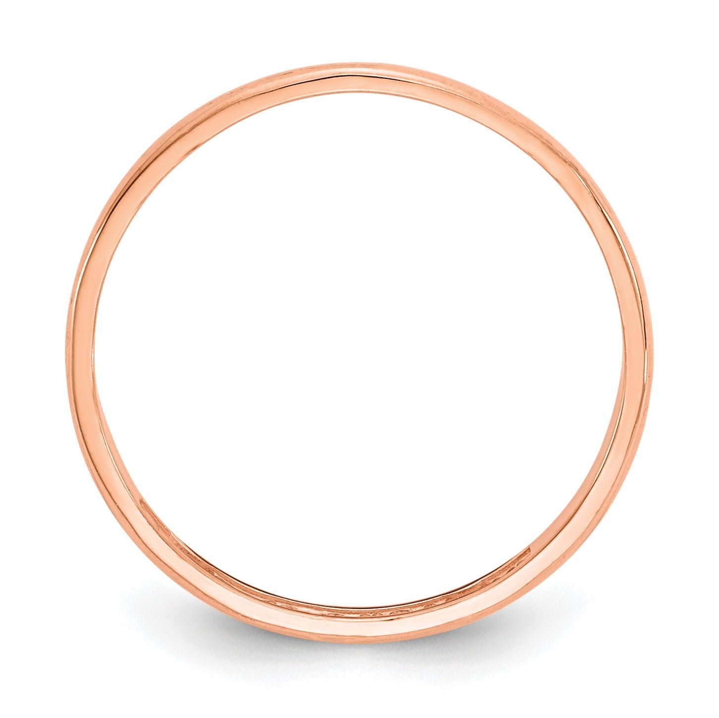 14K Rose Gold Madi K Polished 1mm Half Round Band Size 3 Baby / Childrens Ring