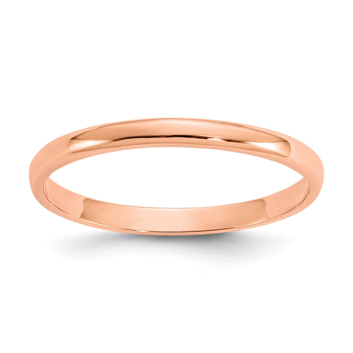 14K Rose Gold Madi K Polished 1mm Half Round Band Size 3 Baby / Childrens Ring