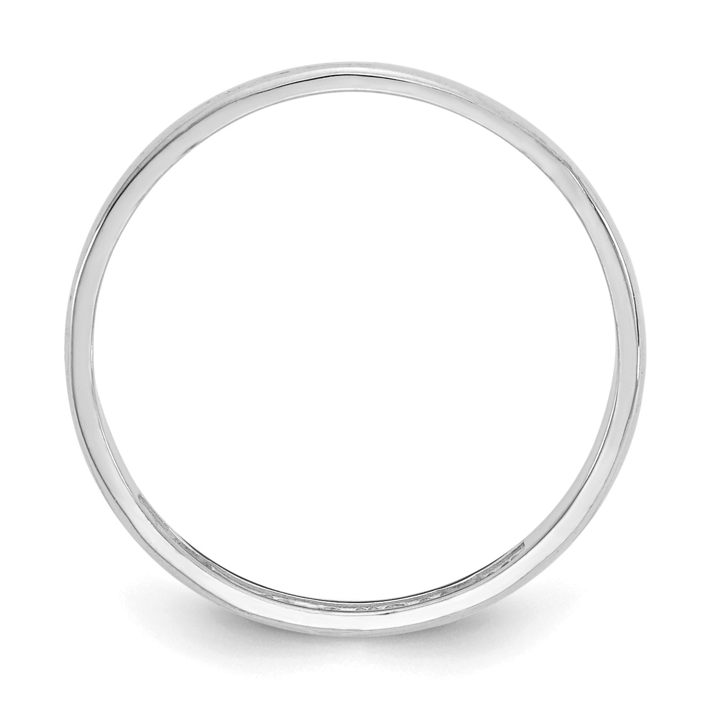 14K White Gold Madi K Polished 1mm Half Round Band Size 3 Baby / Childrens Ring