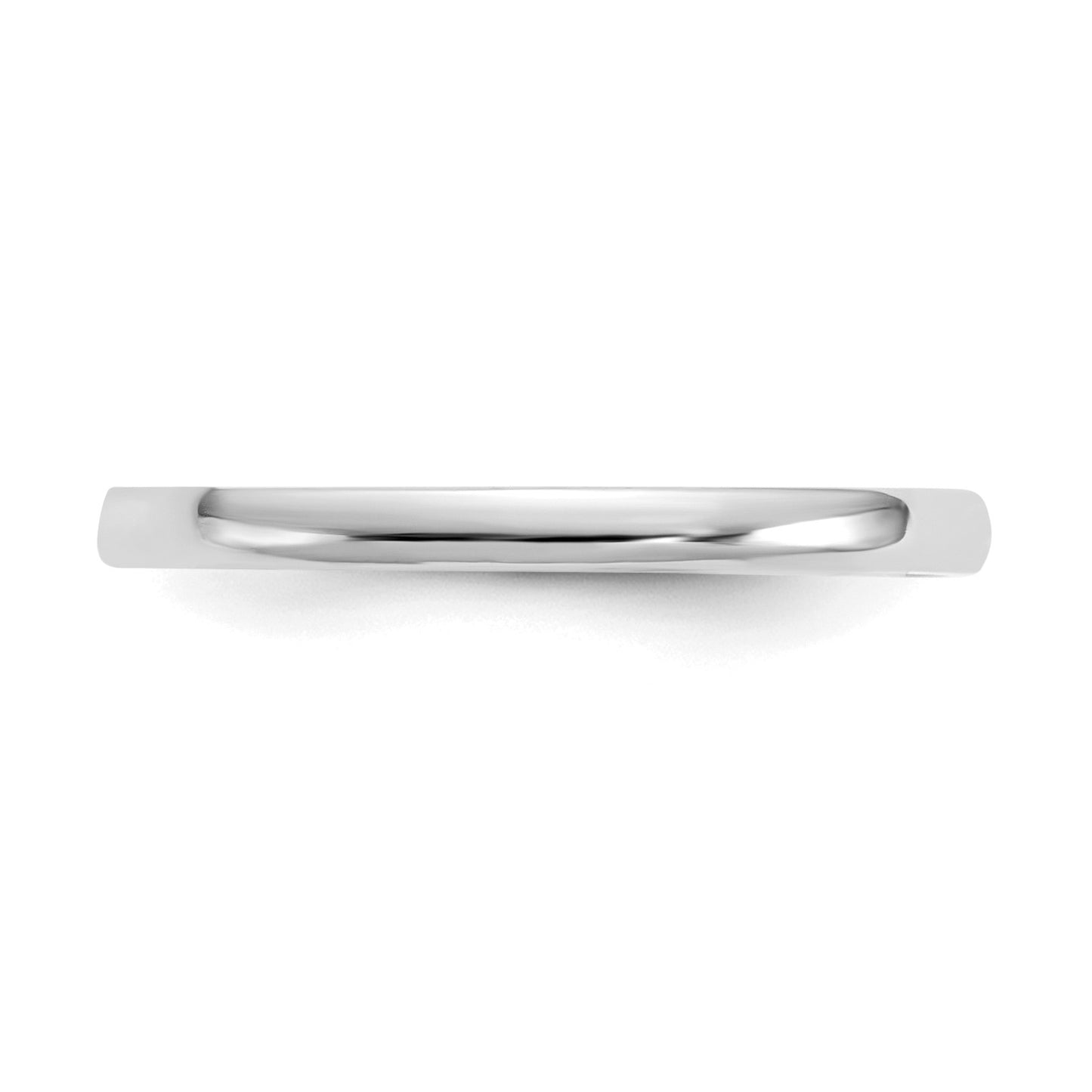 14K White Gold Madi K Polished 1mm Half Round Band Size 3 Baby / Childrens Ring