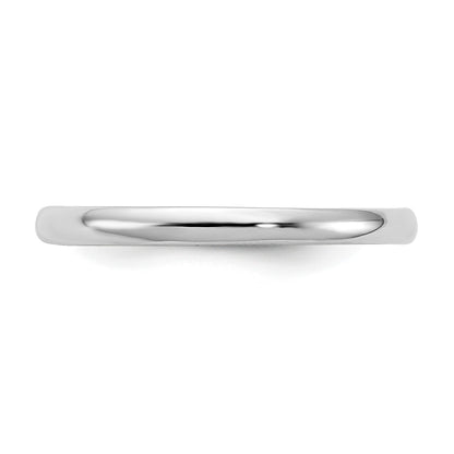 14K White Gold Madi K Polished 1mm Half Round Band Size 3 Baby / Childrens Ring
