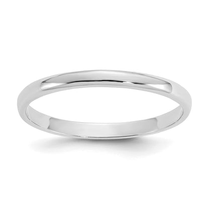 14K White Gold Madi K Polished 1mm Half Round Band Size 3 Baby / Childrens Ring