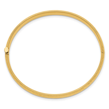 14k Madi K Kids Polished Hammered 5mm Hinged Childs Bangle