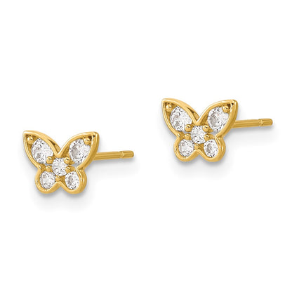 14k Madi K Madi K Kids CZ Butterfly Post Earrings