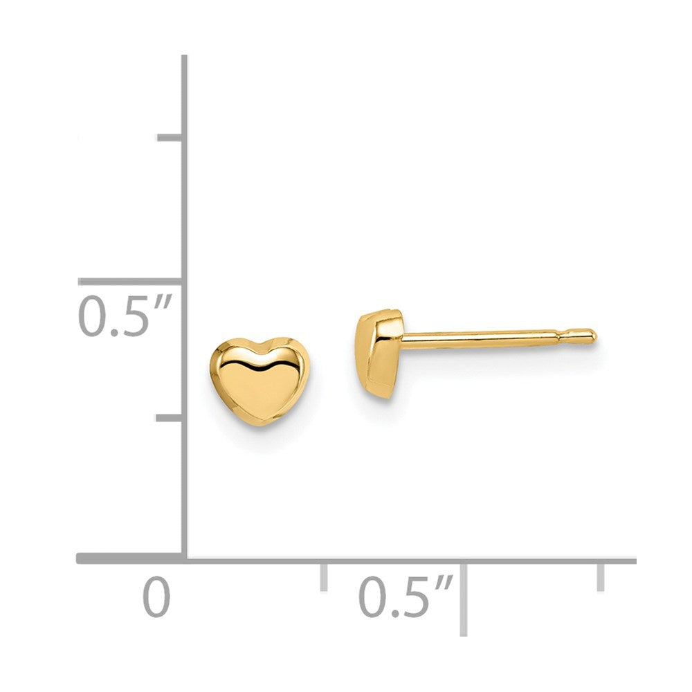 14k Madi K Heart Post Earrings