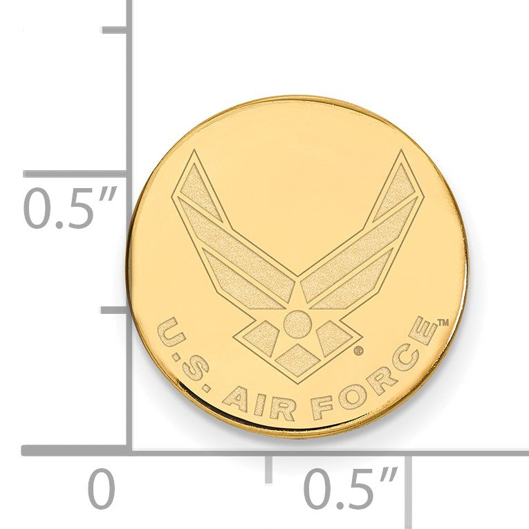 Sterling Silver Gold-plated LogoArt U.S. Air Force Lapel Pin