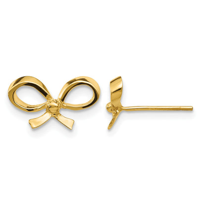 14k Polished Bow Post Earrings
