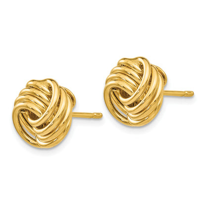 14k 11mm Polished Love Knot Post Earrings
