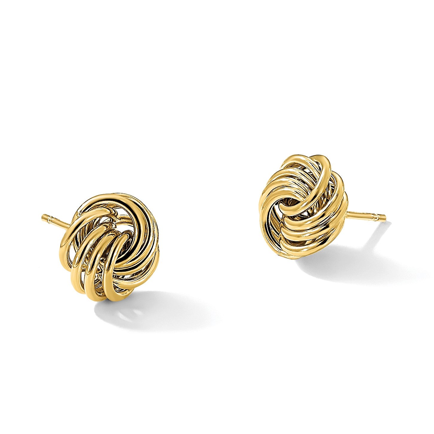 14k 11mm Polished Love Knot Post Earrings