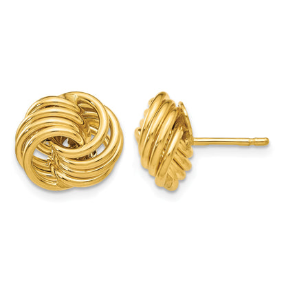 14k 11mm Polished Love Knot Post Earrings